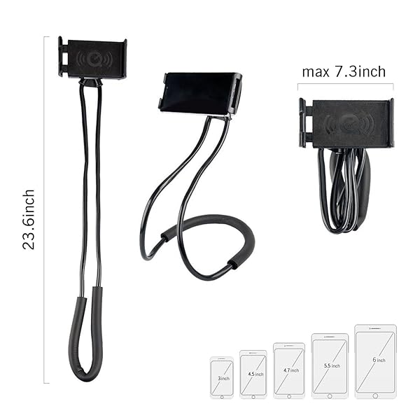 NCElec NCElec 011 Universal Lazy Bracket Mobile Phone Stand Holder for Desk Bed Bike and Motorcycle Black - View 4 of 9