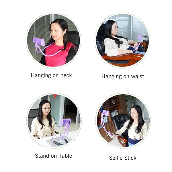 NCElec NCElec 011 Universal Lazy Bracket Mobile Phone Stand Holder for Desk Bed Bike and Motorcycle Black - View 8 of 9