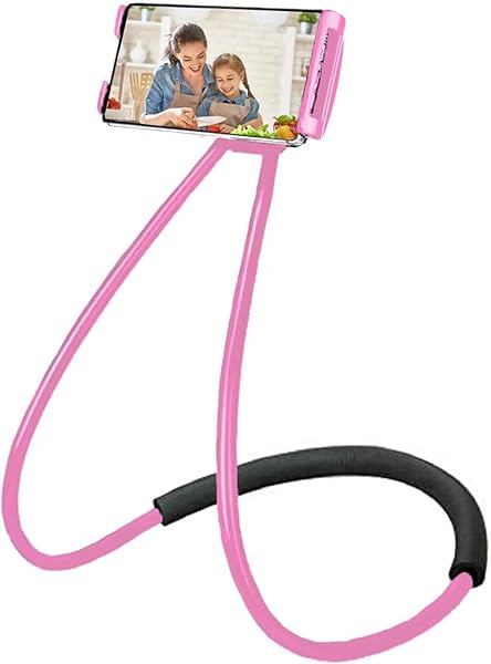 NCElec NCElec Neck Cell Phone Holder for Desk Bed Bike Motorcycle Universal Lazy Bracket Mobile Phone Stand Pink - View 2 of 4
