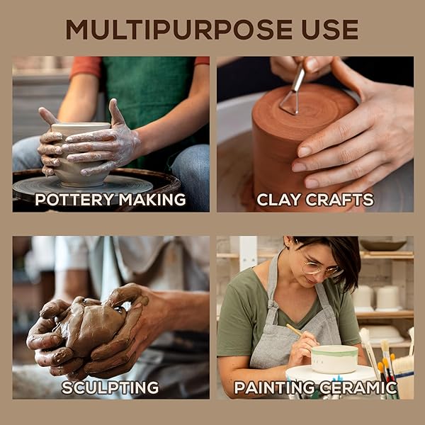 Falling in Art Falling in Art 12-Inch Heavy Duty Pottery Wheel for Adults - Perfect for Decorating & Banding - View 5 of 10