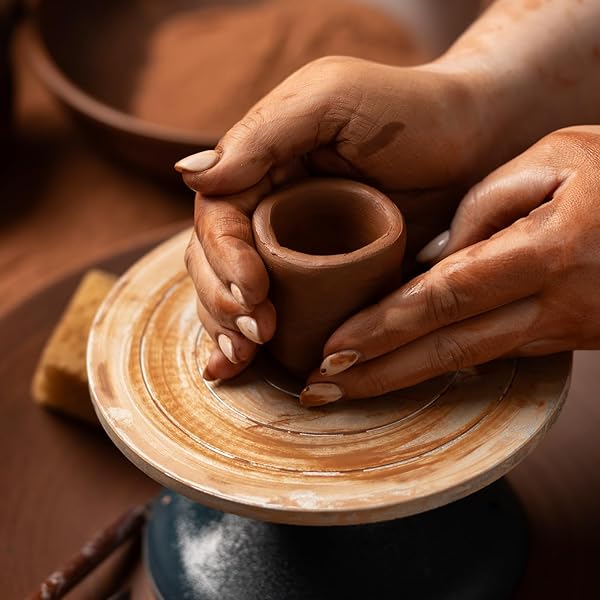 Falling in Art Falling in Art 12-Inch Heavy Duty Pottery Wheel for Adults - Perfect for Decorating & Banding - View 7 of 10