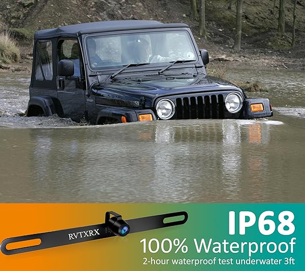 RVTXRX High Definition Backup Camera 170 Degree Wide Angle IP68 Waterproof for Mini Car Van Pickup SUV - View 5 of 8