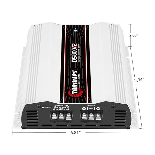 Taramp's Taramps DS 800x2 800W RMS 2 Channel Car Sound Amplifier for Powerful Audio Performance - View 8 of 11
