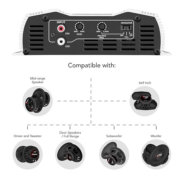Taramp's Taramps DS 800x2 800W RMS 2 Channel Car Sound Amplifier for Powerful Audio Performance - View 9 of 11