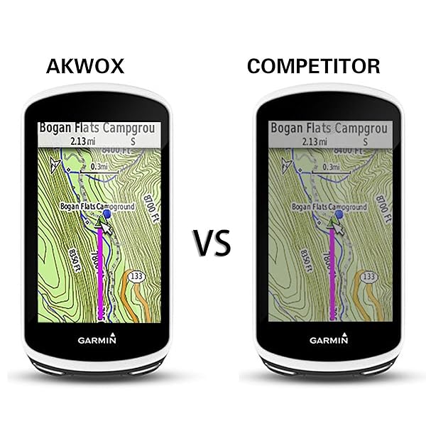 AKWOX AKWOX Tempered Glass Screen Protector for Garmin Edge 1030 - Pack of 4, 0.3mm 9H Scratch-Resistant Protection - View 7 of 8