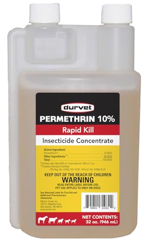 Durvet Buy DURVET 2253432 Permethrin EC 10% Concentrate - 32 Ounces for Effective Pest Control