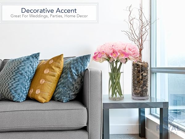 Royal Imports Royal Imports 16 Inch Tall Clear Glass Vase Decorative Centerpiece for Home or Wedding Cylinder Shape - View 5 of 7