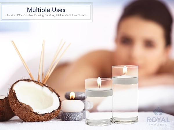 Royal Imports Royal Imports 16 Inch Tall Clear Glass Vase Decorative Centerpiece for Home or Wedding Cylinder Shape - View 7 of 7