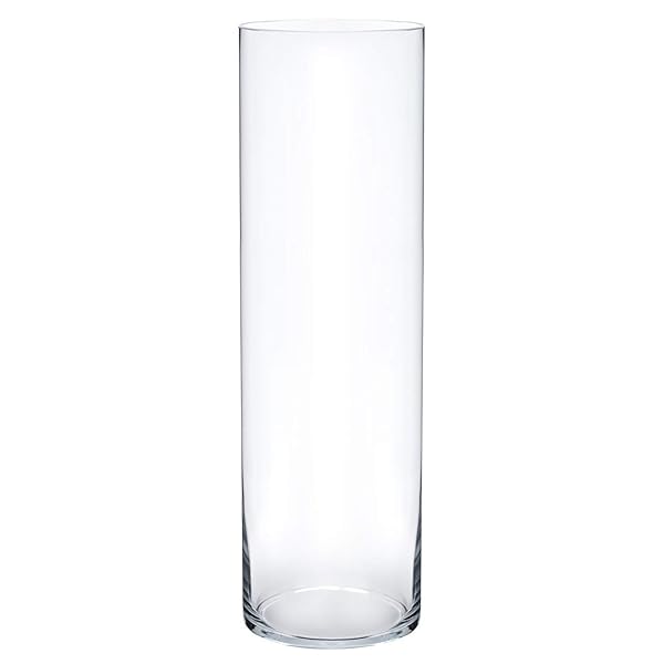 Royal Imports Royal Imports 16 Inch Tall Clear Glass Vase Decorative Centerpiece for Home or Wedding Cylinder Shape - View 2 of 7