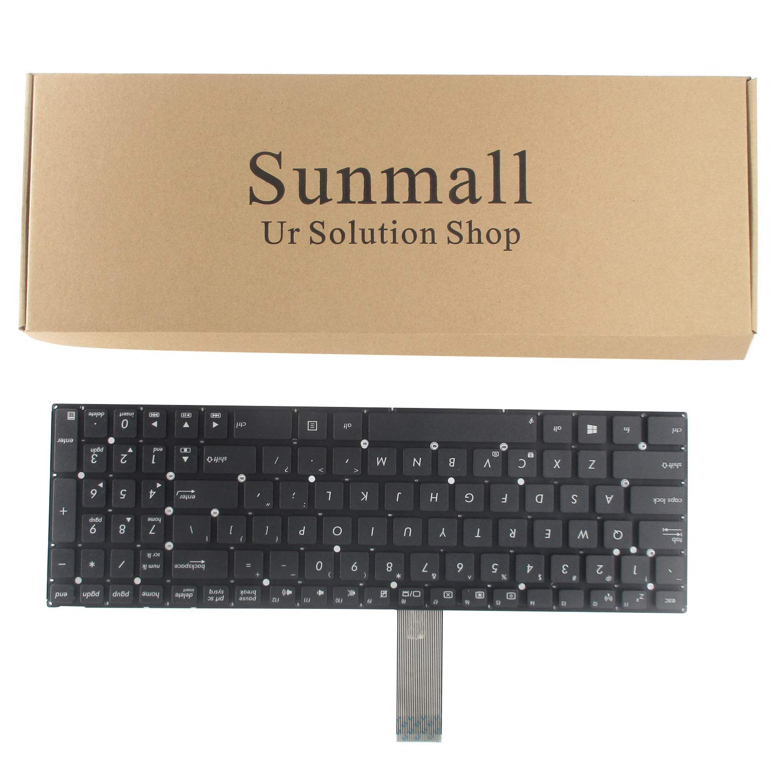 SUNMALL Keyboard Replacement for Asus R510L X550 K550 X552L Series Laptop Black US Layout with 6 Months Warranty