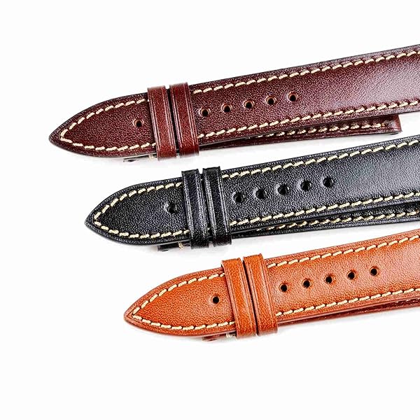 WOCCI WOCCI 22mm Luxury Italian Leather Watch Band Burgundy with Rose Gold Buckle - View 11 of 11