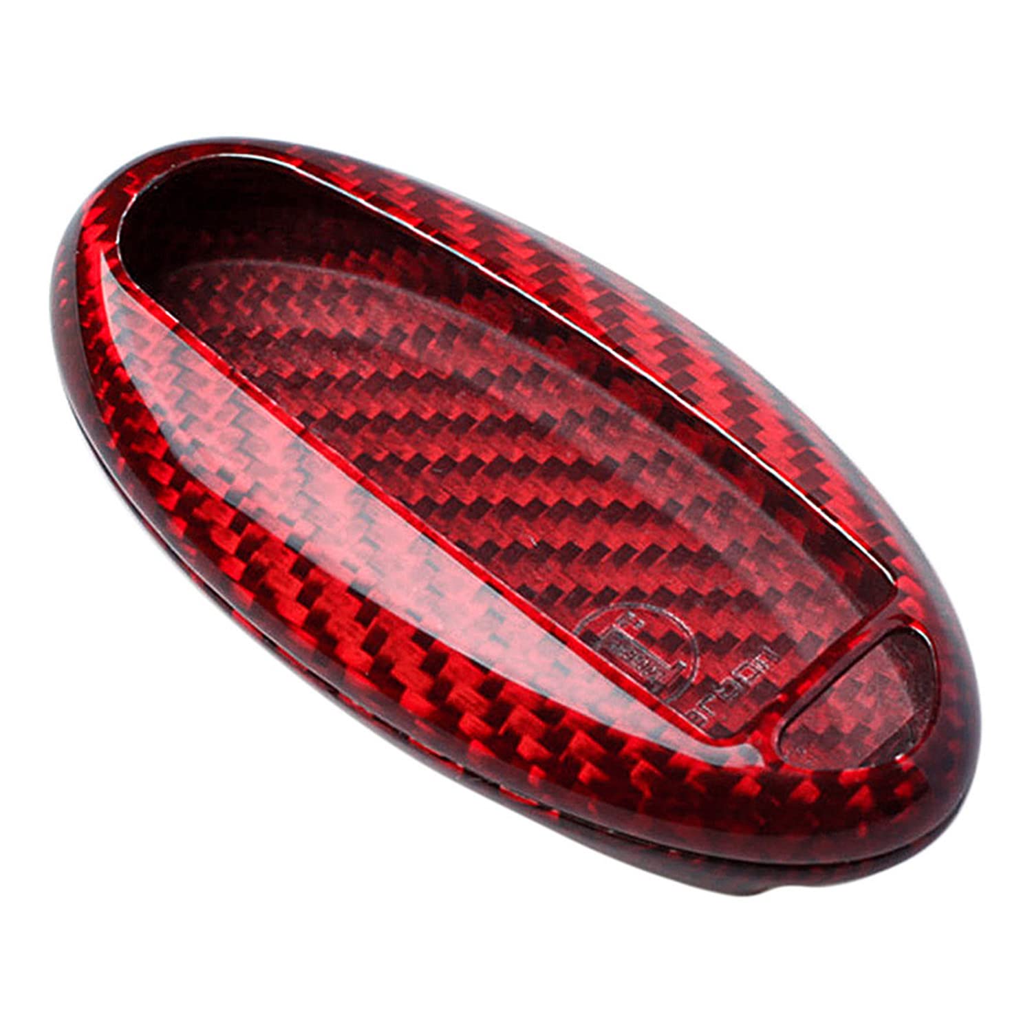 M.JVisun M.JVisun Carbon Fiber Key Fob Cover for Nissan Models Red Durable Smart Remote Case for Men Women - View 5 of 7