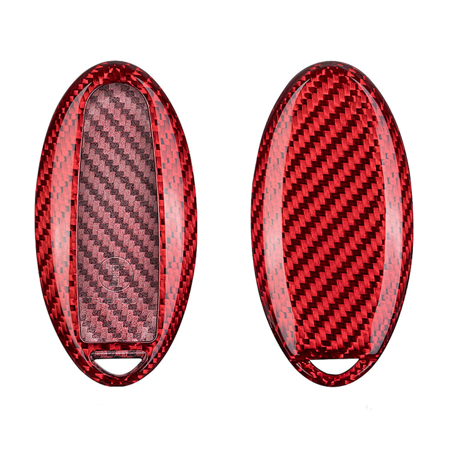 M.JVisun M.JVisun Carbon Fiber Key Fob Cover for Nissan Models Red Durable Smart Remote Case for Men Women - View 7 of 7