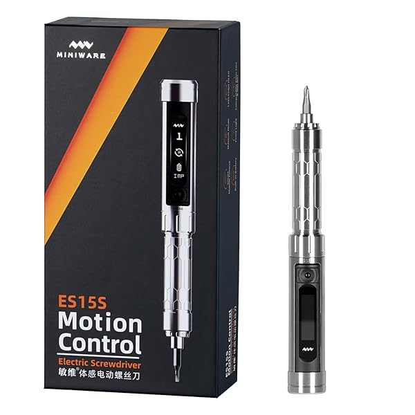 YKEY YKEY Original MINIWARE ES15S Mini Electric Screwdriver Rechargeable Portable Cordless Smart Motion Control with 24 Bits OLED Screen