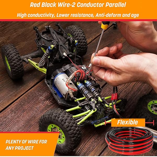 GS Power GS Power 10 AWG Oxygen Free Copper Wire 25 FT Red and Black Bonded Zip Cable for Car Audio Speaker and Automotive Wiring - View 7 of 8