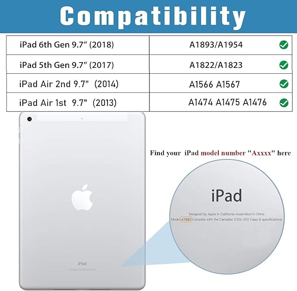 ProCase ProCase iPad 9.7 Case 2018 2017 Stand Folio Cover for Apple iPad 9.7 inch Compatible with iPad Air 2 iPad Air in Purple - View 3 of 9