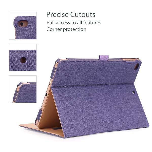 ProCase ProCase iPad 9.7 Case 2018 2017 Stand Folio Cover for Apple iPad 9.7 inch Compatible with iPad Air 2 iPad Air in Purple - View 5 of 9