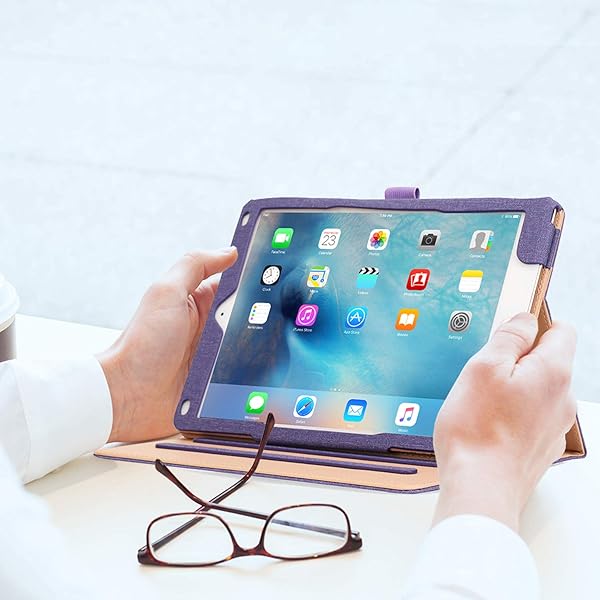 ProCase ProCase iPad 9.7 Case 2018 2017 Stand Folio Cover for Apple iPad 9.7 inch Compatible with iPad Air 2 iPad Air in Purple - View 8 of 9