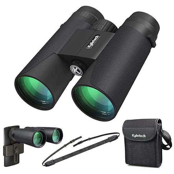 Kylietech Kylietech 12X42 Binoculars with Phone Adapter - HD Waterproof, Compact for Bird Watching, Hunting & Sports