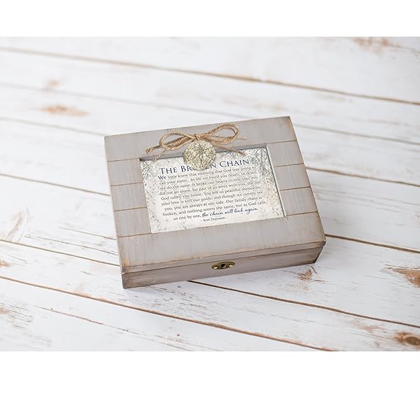 Cottage Garden Cottage Garden Grey Distressed Locket Music Box Plays Amazing Grace Perfect Gift for Music Lovers - View 4 of 4
