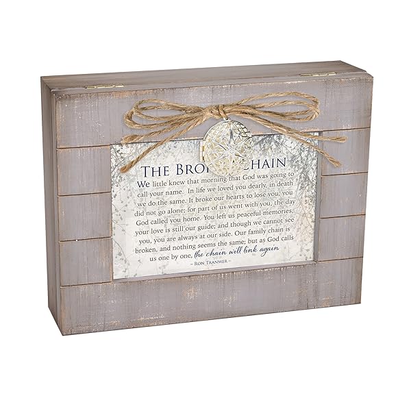 Cottage Garden Cottage Garden Grey Distressed Locket Music Box Plays Amazing Grace Perfect Gift for Music Lovers