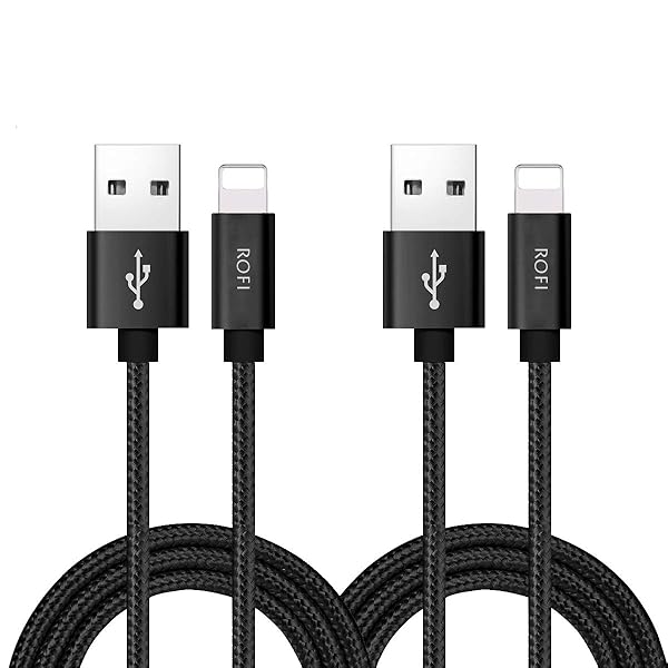 RoFI RoFI Compatible 6FT Nylon Braided Fast Charging USB Cable 2 Pack for iPhone X 8 7 6 Plus iPad Air Mini and More