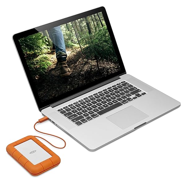 Seagate LaCie Rugged USB-C 5TB Portable External Hard Drive Drop Shock Dust Rain Resistant for Mac and PC - View 10 of 11