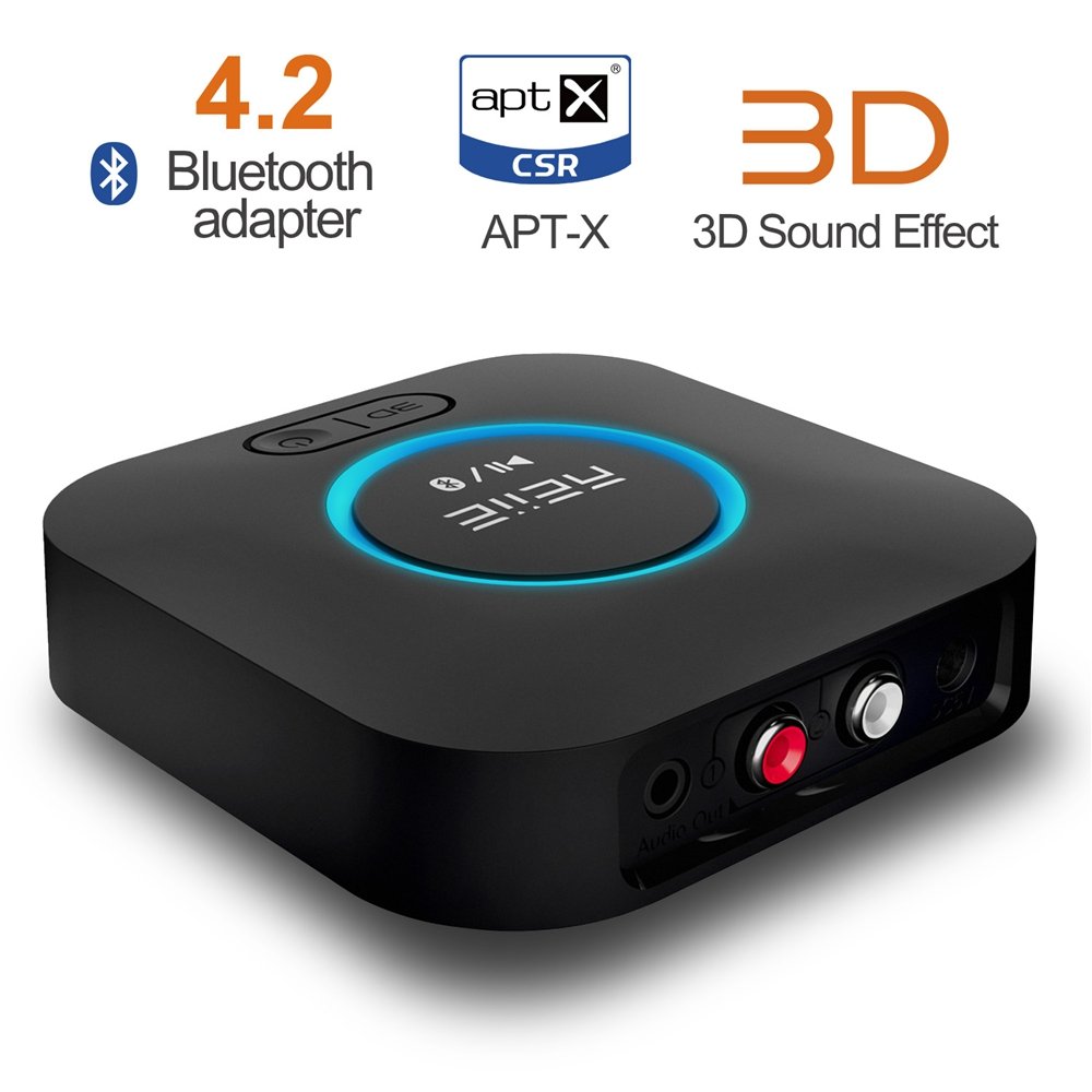reiie HiFi Bluetooth Audio Receiver 4.2 Low Latency Adapter for Home and Car Stereo Streaming Pair Two Devices at Once - View 2 of 7