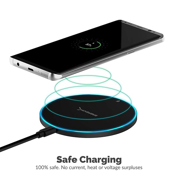 SABRENT SABRENT 10W Qi Wireless Fast Charger Pad Universally Compatible with All Qi Enabled Phones Black - View 8 of 8