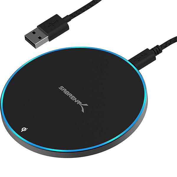 SABRENT SABRENT 10W Qi Wireless Fast Charger Pad Universally Compatible with All Qi Enabled Phones Black - View 2 of 8