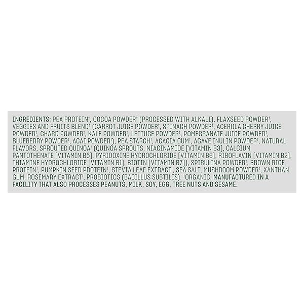 Vega Vega Organic All-in-One Vegan Protein Powder - Chocolate Flavor, Superfoods & Immunity Boost, Keto-Friendly, 61.8 Oz - View 4 of 8