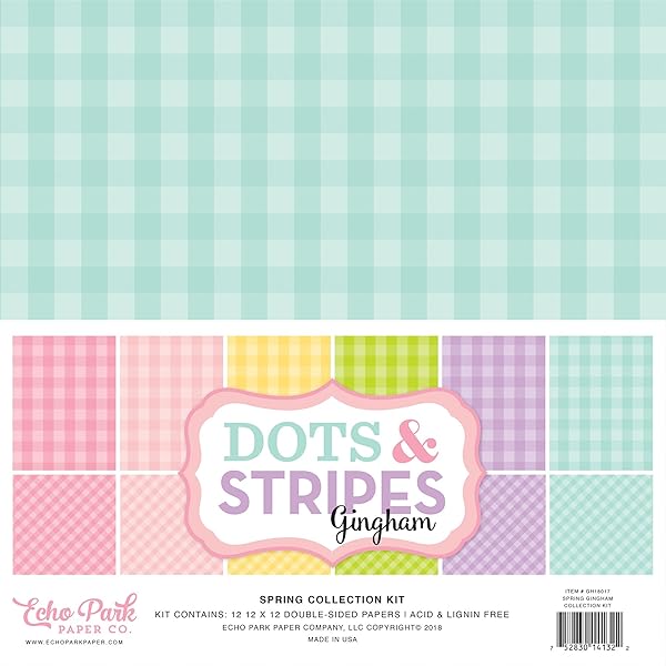 Echo Park Paper Echo Park Paper Spring Gingham Collection Kit - 12x12 Inch Crafting Essentials
