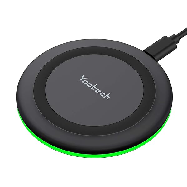 yootech Yootech Wireless Charger 10W Fast Charging Pad Compatible with iPhone 16 Series Samsung Galaxy S22 and AirPods Pro 2 No AC Adapter