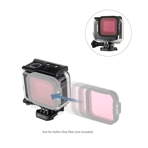 QiuNiu Standard Waterproof Dive Housing Case for GoPro Hero 5 6 Black Action Camera Up to 45 Meters No Lens Removal Needed Clear Design - View 7 of 8
