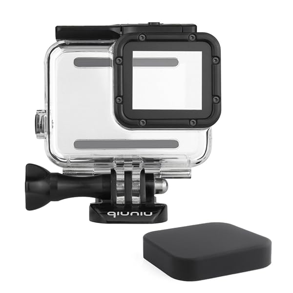 QiuNiu Standard Waterproof Dive Housing Case for GoPro Hero 5 6 Black Action Camera Up to 45 Meters No Lens Removal Needed Clear Design