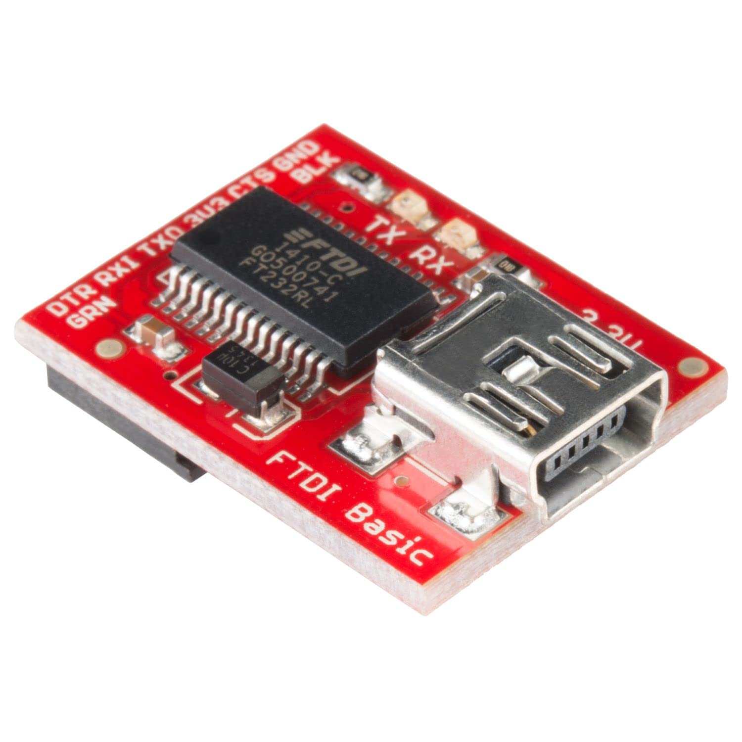 SparkFun FTDI Basic Breakout 3.3V USB Mini-B Connector Ideal for DIY Electronics Projects Compact Design and Cost Effective Solution