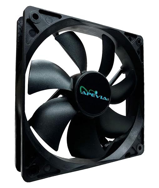 Apevia Apevia CF514S-BK 140mm Black Silent Case Fan 5 Pack for Efficient Cooling and Quiet Performance - View 3 of 5