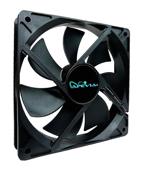 Apevia Apevia CF514S-BK 140mm Black Silent Case Fan 5 Pack for Efficient Cooling and Quiet Performance - View 4 of 5