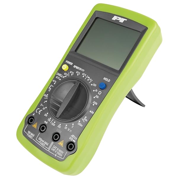 Performance Tool Performance Tool W2972 Digital Multimeter Large LCD Display UL Listed Probes for Automotive Electrical Testing
