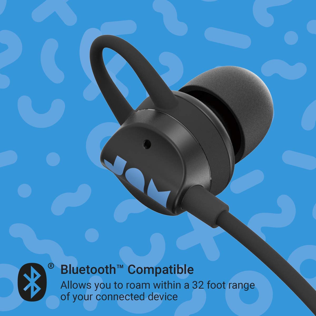 Jam Audio JAM Sweat Resistant Wireless Bluetooth Earbuds with 6 Hour Playtime and Hands-Free Calling Lightweight Sport Headphones Black - View 3 of 6