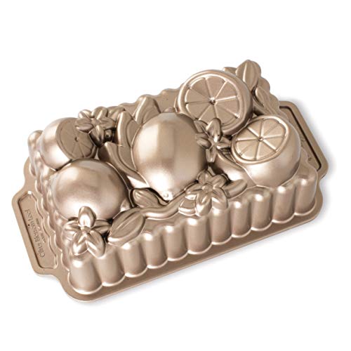 Nordic Ware Nordic Ware Copper Citrus Blossom Loaf Pan - 6-Cup Silver Bakeware for Perfect Cakes