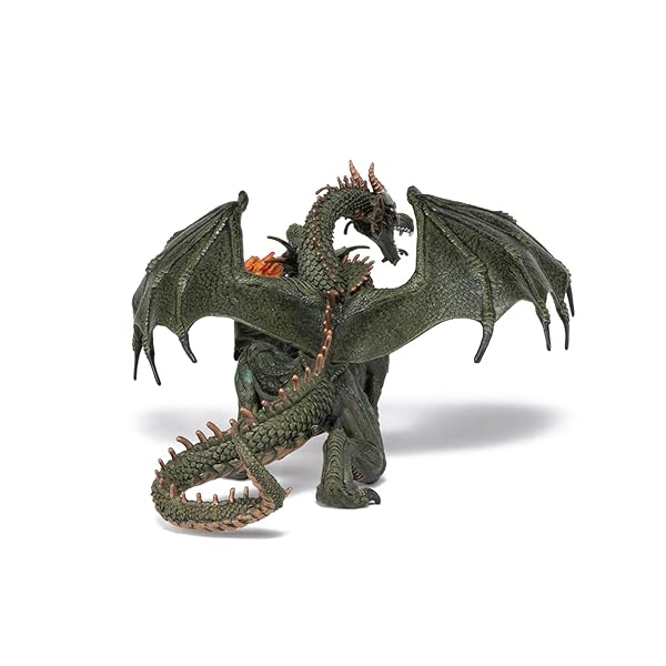 Papo Papo Hand Painted Two Headed Dragon Figurine Medieval Fantasy Collectible for Children Ages 3 and Up - View 7 of 7