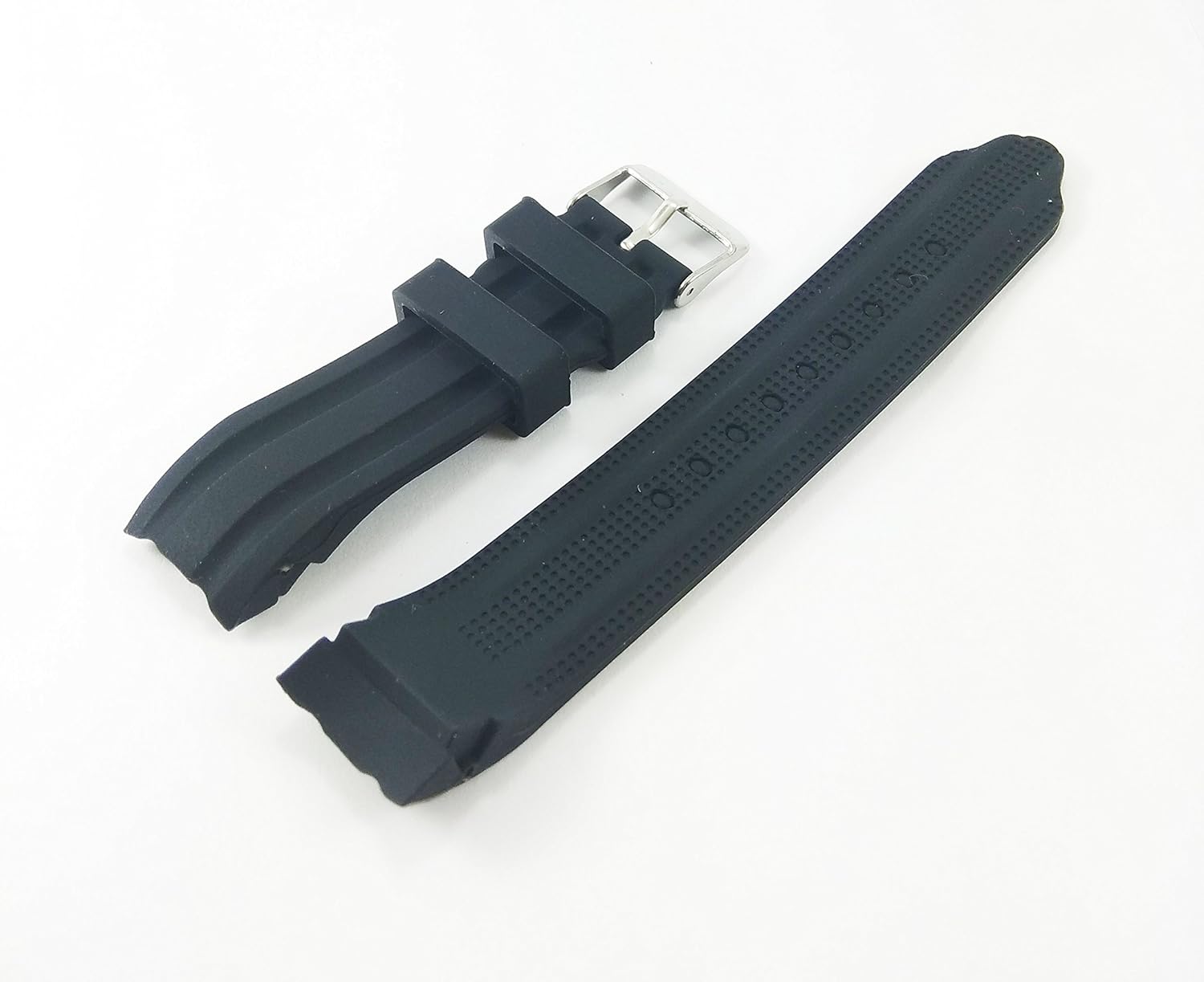 g24 G24 22mm Waterproof Black Silicone Rubber Dive Watch Band Strap for Curved End Watches - View 3 of 4