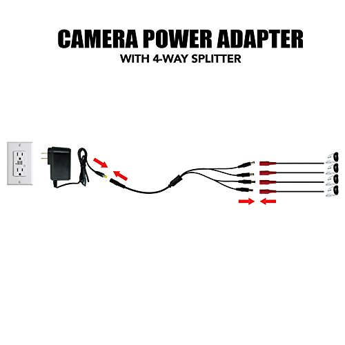 NIGTH OWL Night Owl Security Camera Adapter with 4-Way Power Splitter Black for Enhanced Surveillance System - View 5 of 6