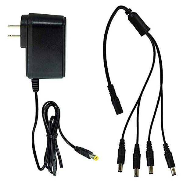 NIGTH OWL Night Owl Security Camera Adapter with 4-Way Power Splitter Black for Enhanced Surveillance System