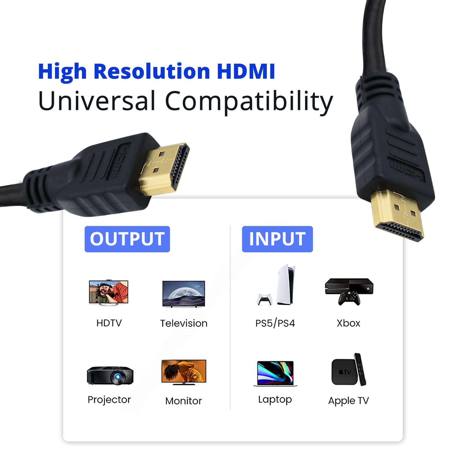 Master Cables Master Cables Roku HDMI Cable 2 Metre High Speed for Roku LT 1 2 3 4 Express and Streambar Seamless Streaming - View 3 of 7