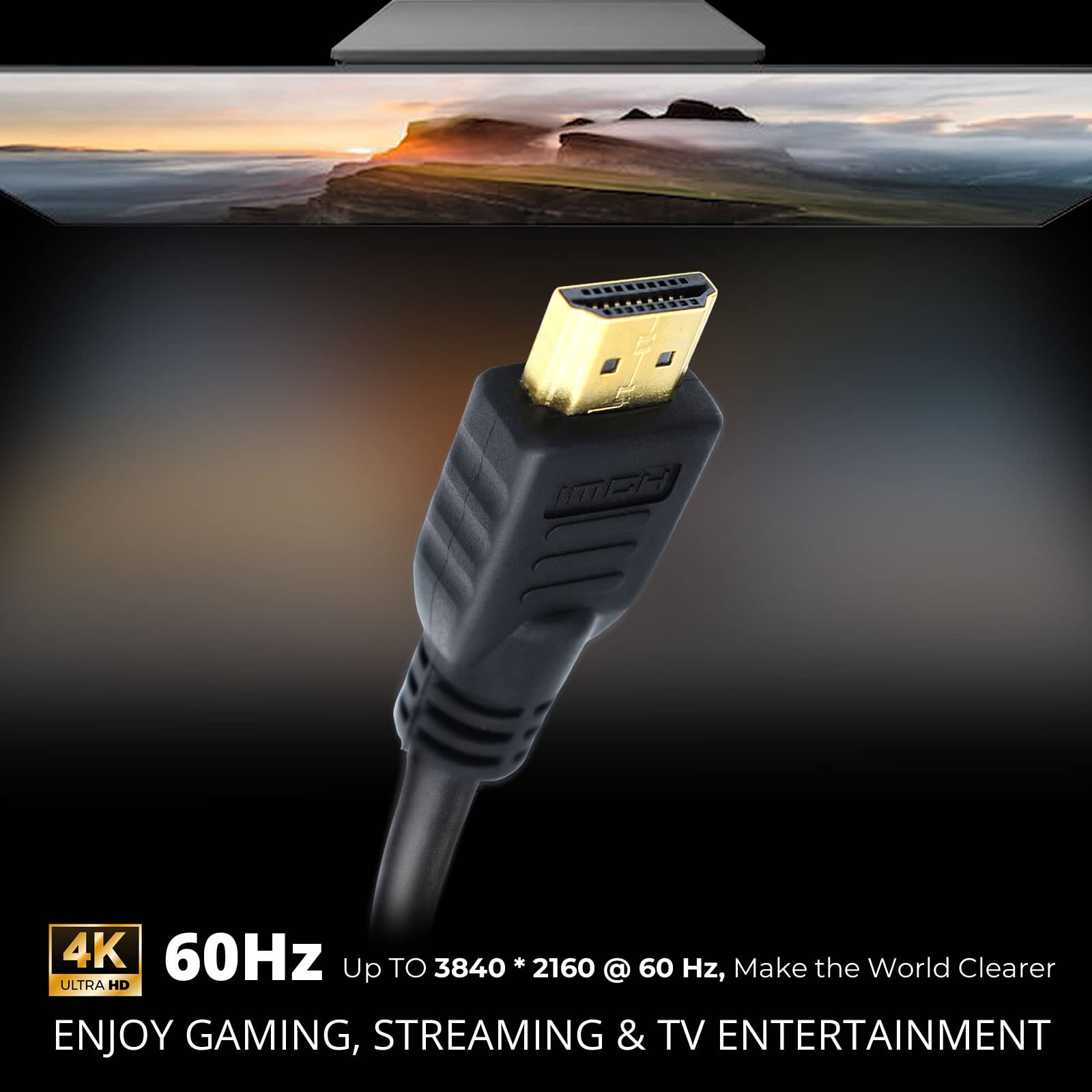 Master Cables Master Cables Roku HDMI Cable 2 Metre High Speed for Roku LT 1 2 3 4 Express and Streambar Seamless Streaming - View 6 of 7