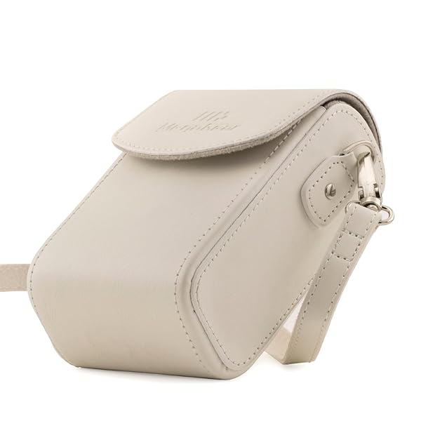 MegaGear Buy Mega Gear MG1416 Leather Case for Canon PowerShot G7 X Mark II - Stylish PU Leather, White with Strap - View 10 of 10