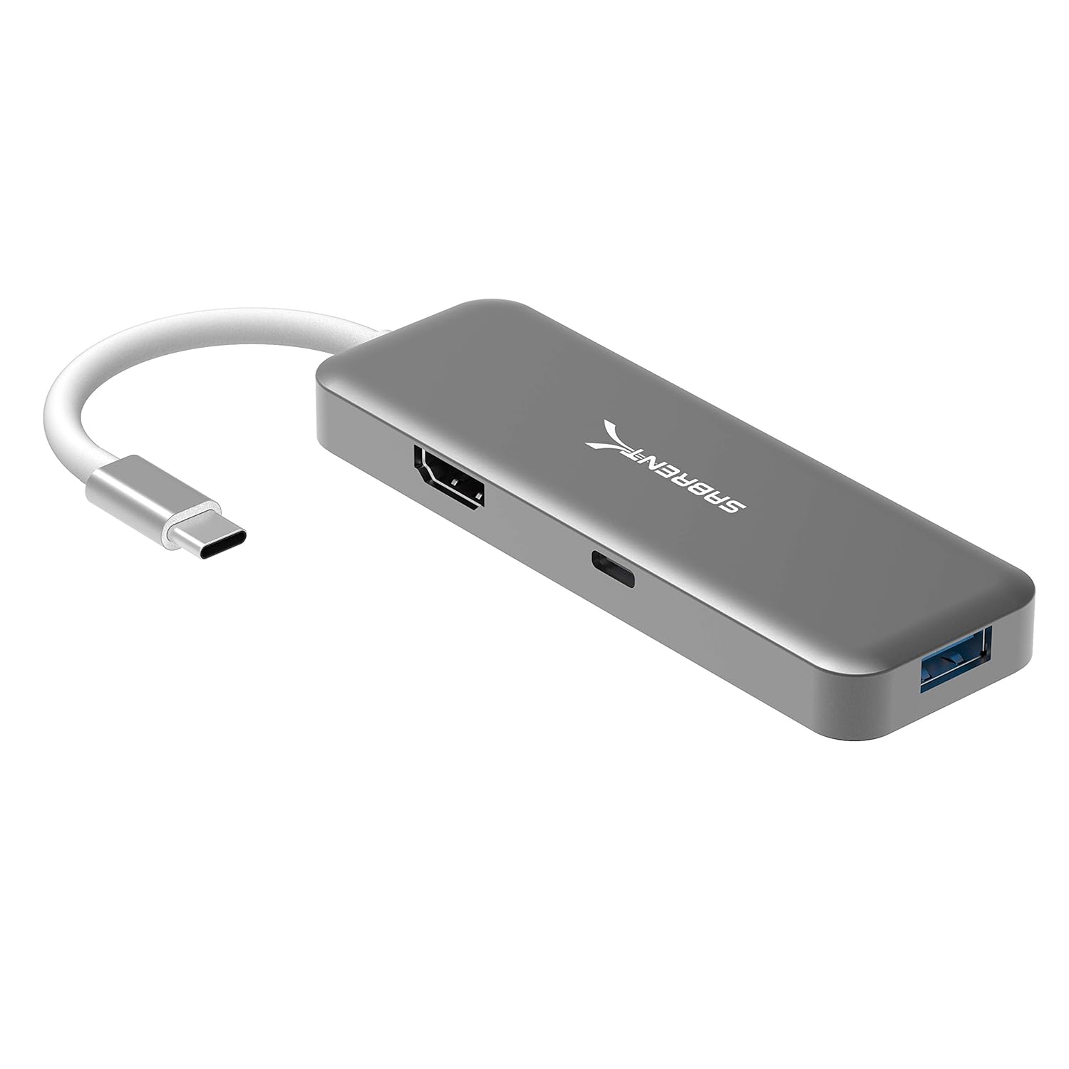 SABRENT USB Type C Hub with HDMI and 2 USB 3.0 Ports 4K 60W Power Delivery Support HB-U2HC