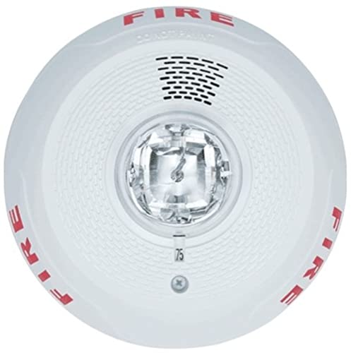 System Sensor System Sensor Horn Strobe White High Visibility Alarm for Fire Safety and Emergency Alerts